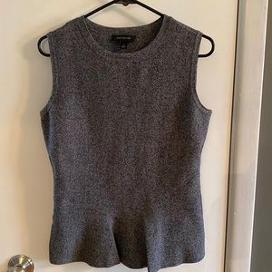 Gray Peplum Sleeveless Top - Ann Taylor